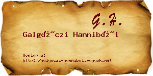 Galgóczi Hannibál névjegykártya